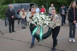 4-5-2022, rotterdam, dodenherdenking oud-ijsselmonde, oorlogsmonument adriaen janszkerkfoto rob kamminga