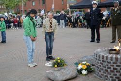 4-5-2022, rotterdam, dodenherdenking oud-ijsselmonde, oorlogsmonument adriaen janszkerkfoto rob kamminga
